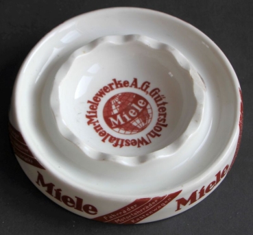 Mielewerke Motorbikes, Comercialcars Advertising-Ashtray 1930 Thomas Porcelain (3131)